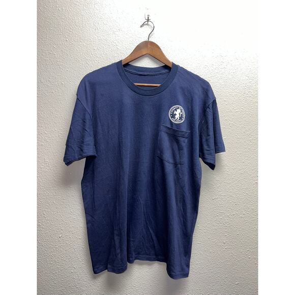 Vintage New Jersey Shirt County Of Essex Blue Pocket Tee 90s 1990s Medium - Picture 1 of 8